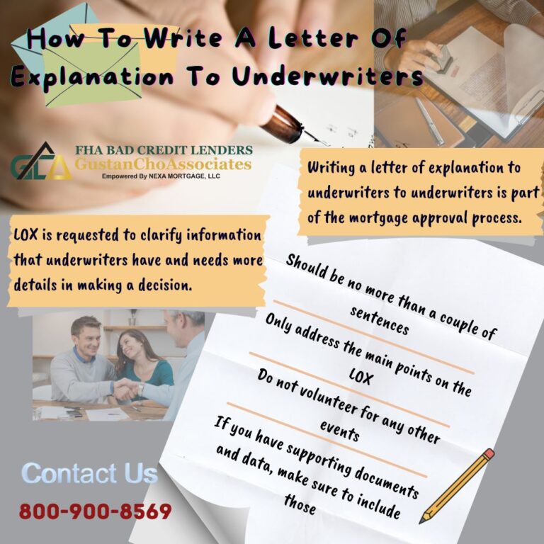 How To Write A Letter Of Explanation To Underwriters